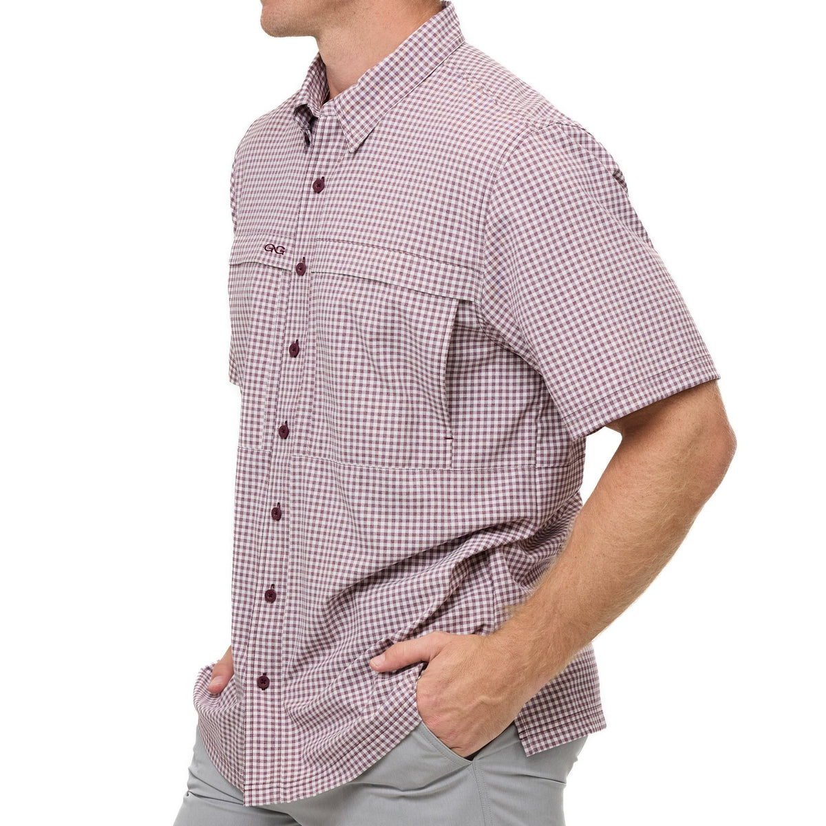 Maroon TekCheck Shirt - Rustic Threads Farm