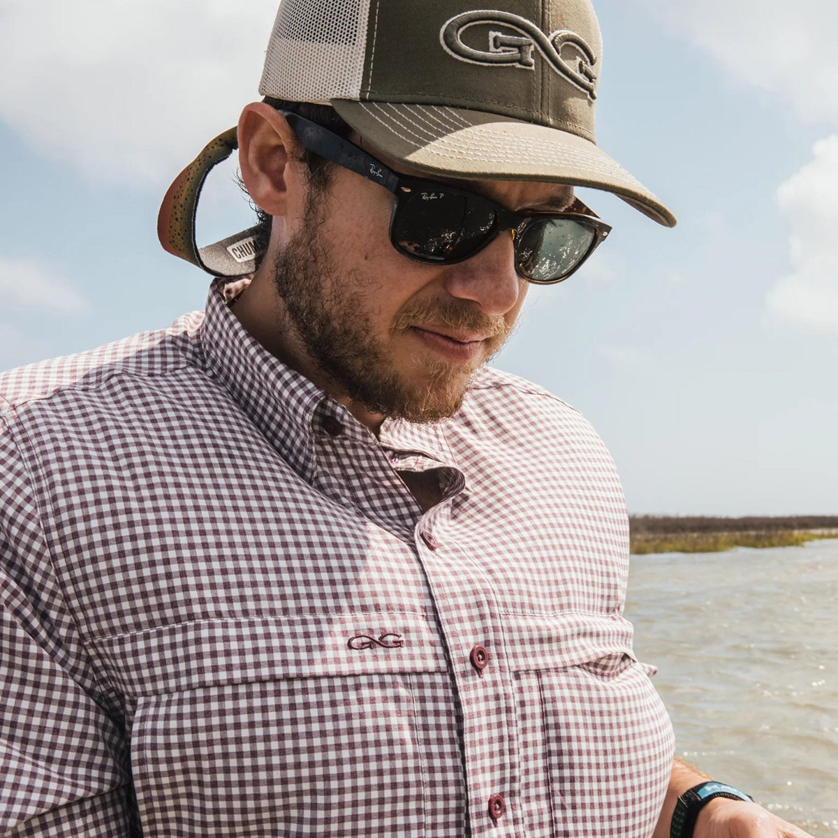 Maroon TekCheck Shirt - Rustic Threads Farm