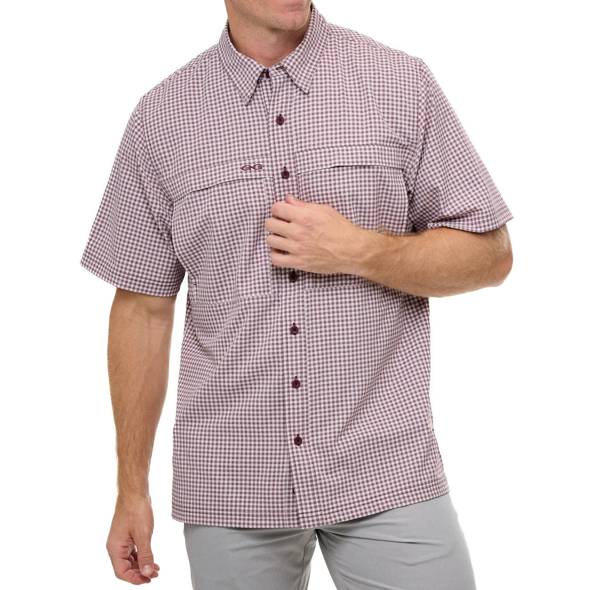 Maroon TekCheck Shirt - Rustic Threads Farm