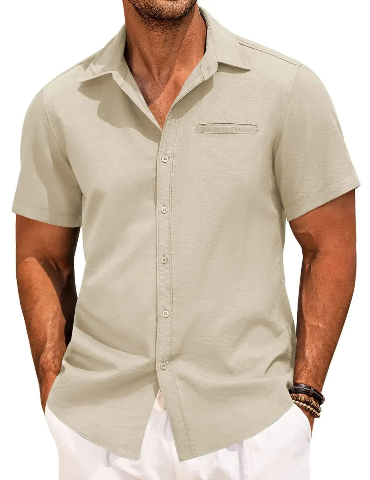 Men's Plus Size Classic Short Sleeve Button Down Shirt - Rustic Threads Farm