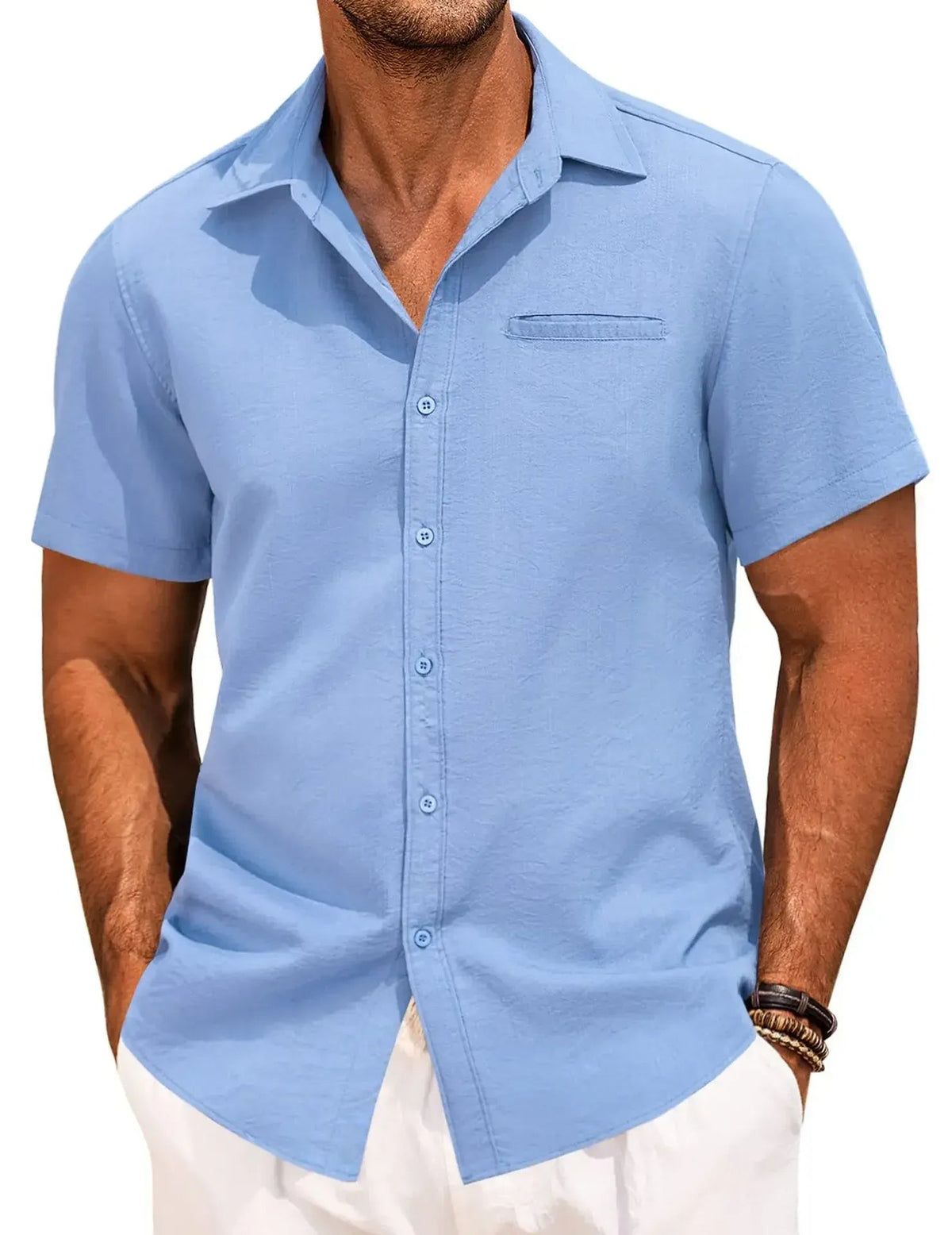 Men's Plus Size Classic Short Sleeve Button Down Shirt - Rustic Threads Farm