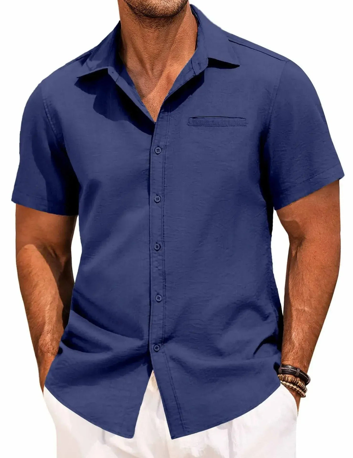 Men's Plus Size Classic Short Sleeve Button Down Shirt - Rustic Threads Farm