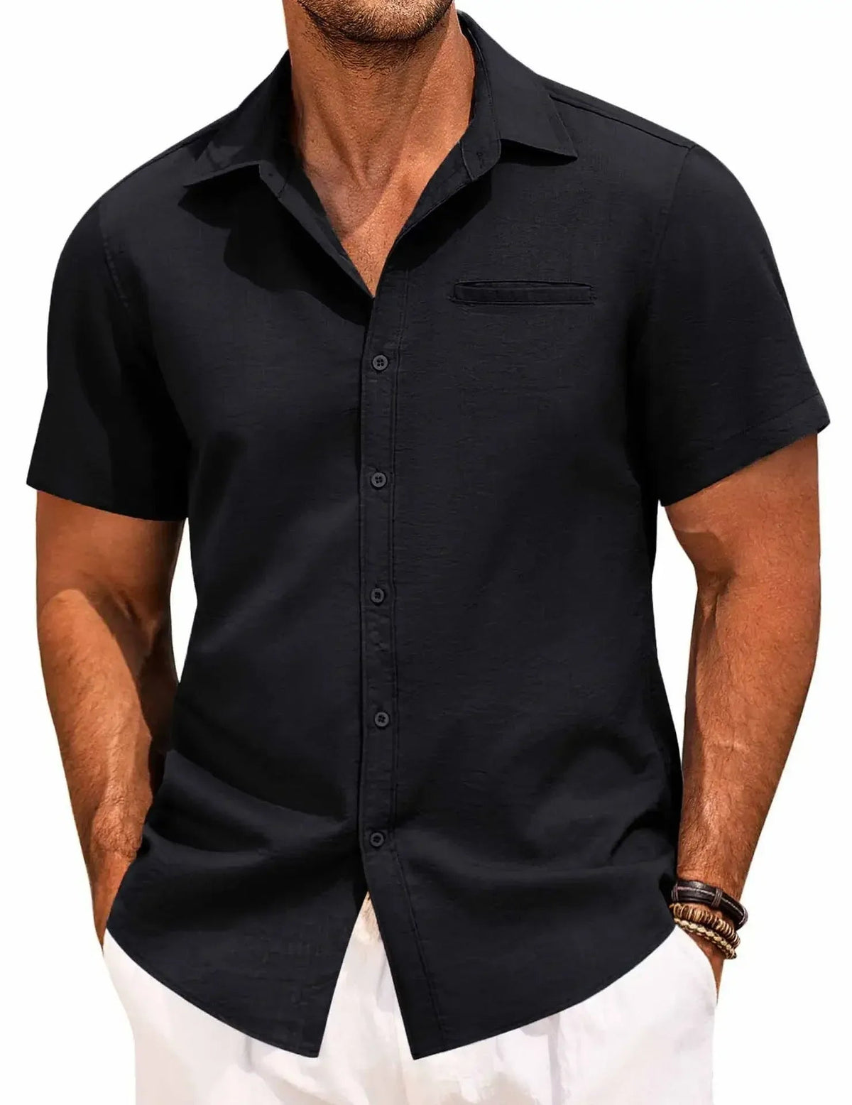 Men's Plus Size Classic Short Sleeve Button Down Shirt - Rustic Threads Farm