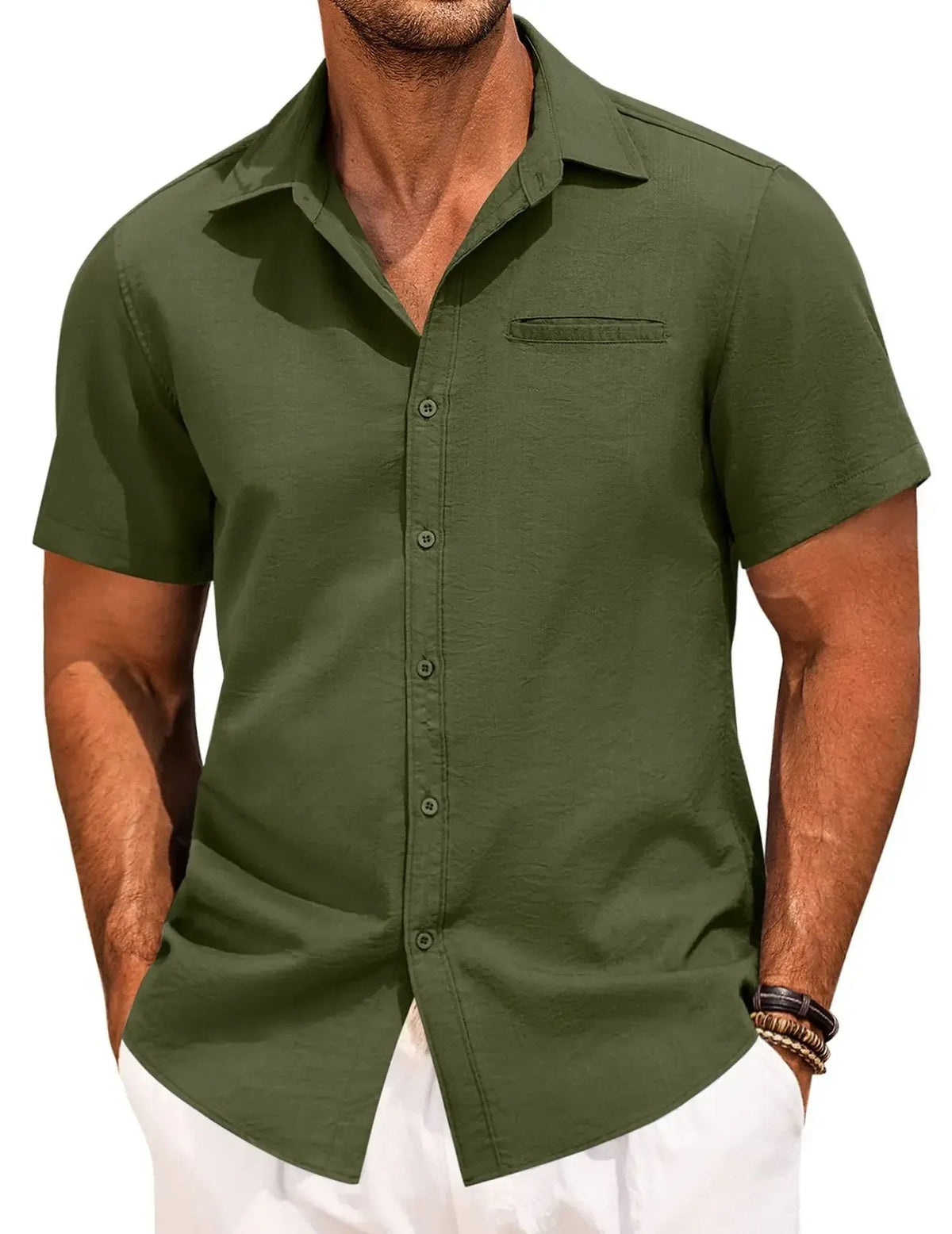 Men's Plus Size Classic Short Sleeve Button Down Shirt - Rustic Threads Farm