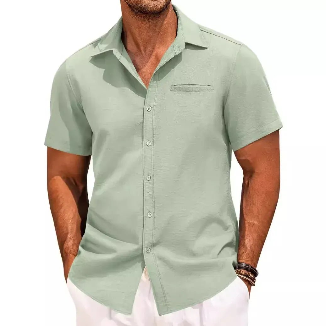 Men's Plus Size Classic Short Sleeve Button Down Shirt - Rustic Threads Farm