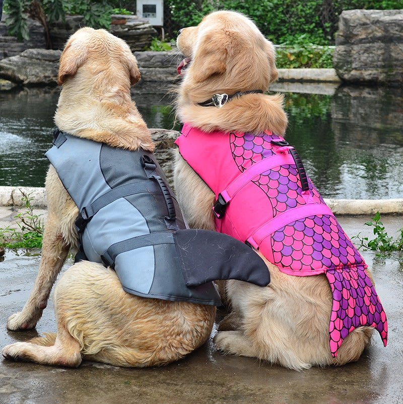 Mermaid Shark Pet Dog Swimming Life Vest Adjustable Dog Life Jacket for Small Large Pet Dog Summer Dog Life Aid Vest Swimwear - Rustic Threads Farm