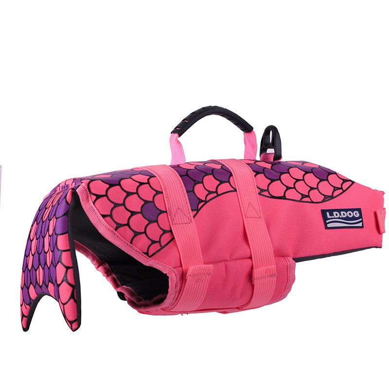 Mermaid Shark Pet Dog Swimming Life Vest Adjustable Dog Life Jacket for Small Large Pet Dog Summer Dog Life Aid Vest Swimwear - Rustic Threads Farm