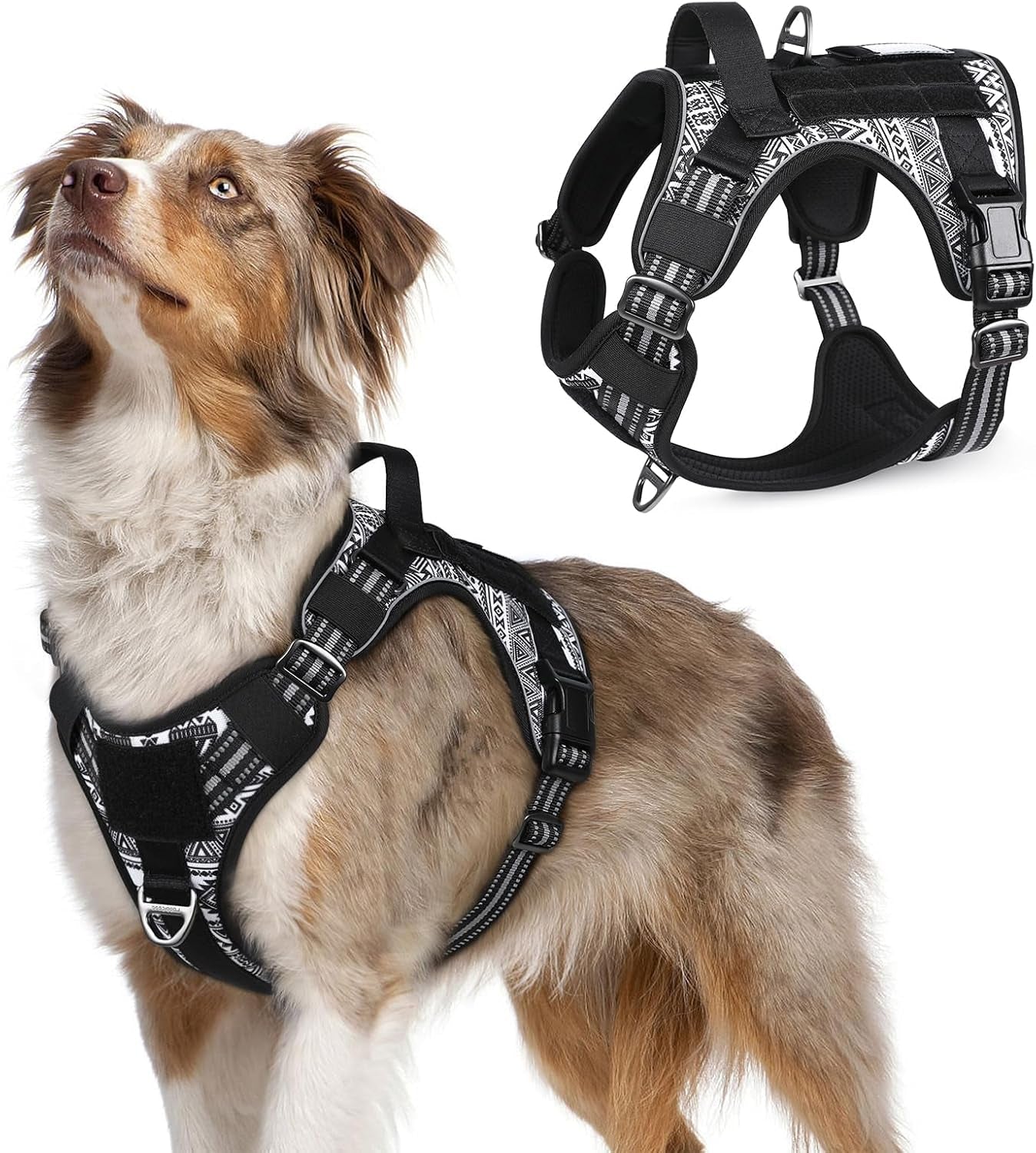 No-Pull Tactical Dog Harness MOLLE Vest for Medium & Large Dogs - Rustic Threads Farm