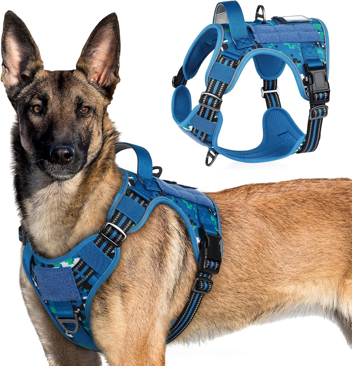 No-Pull Tactical Dog Harness MOLLE Vest for Medium & Large Dogs - Rustic Threads Farm