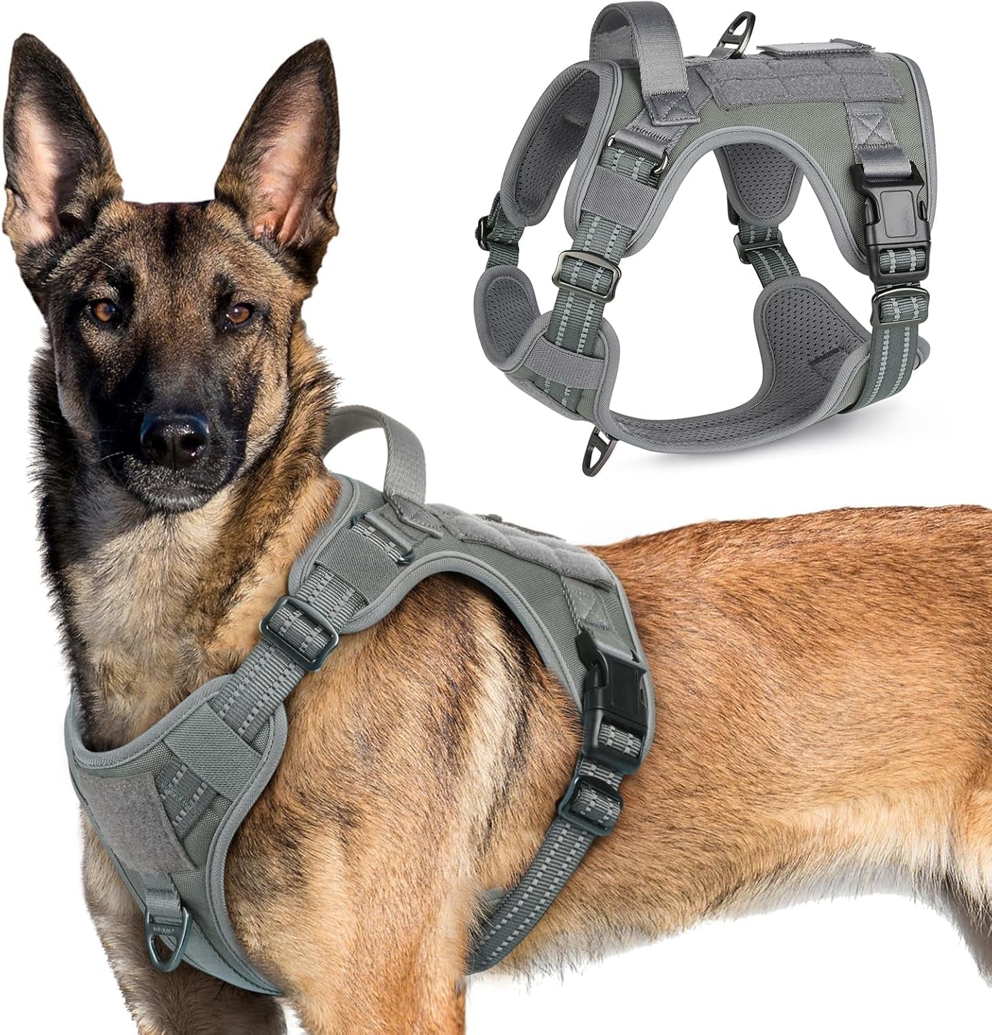 No-Pull Tactical Dog Harness MOLLE Vest for Medium & Large Dogs - Rustic Threads Farm