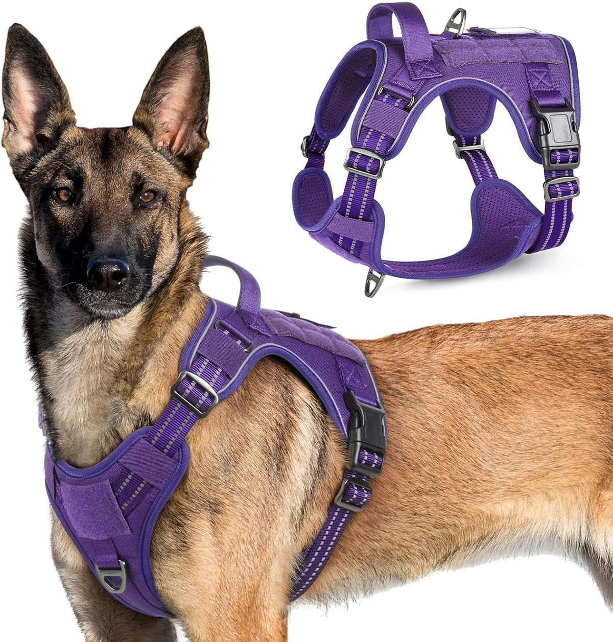 No-Pull Tactical Dog Harness MOLLE Vest for Medium & Large Dogs - Rustic Threads Farm