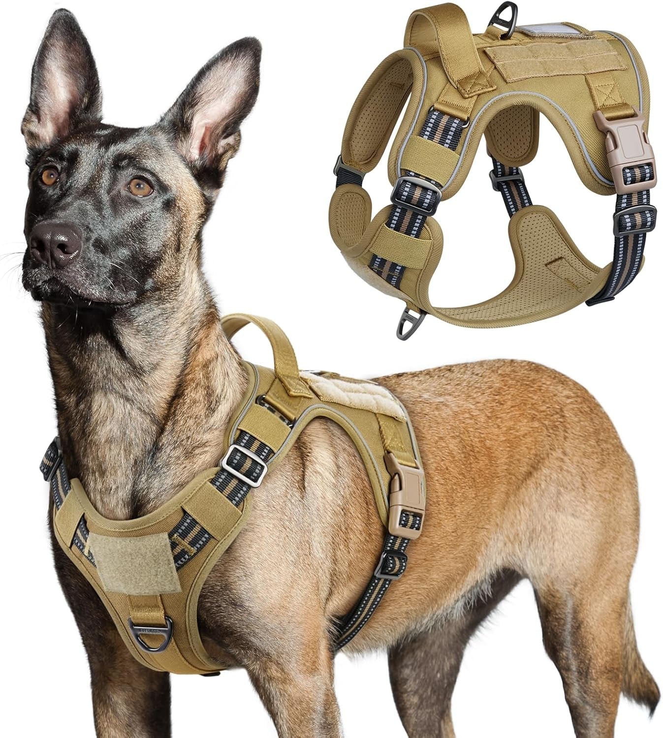 No-Pull Tactical Dog Harness MOLLE Vest for Medium & Large Dogs - Rustic Threads Farm
