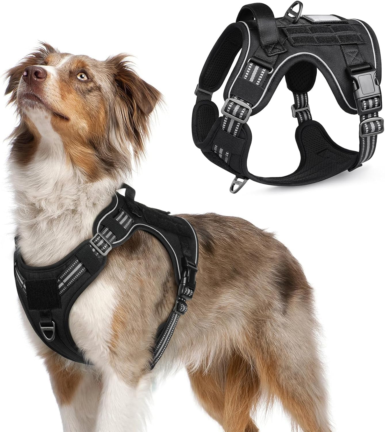 No-Pull Tactical Dog Harness MOLLE Vest for Medium & Large Dogs - Rustic Threads Farm