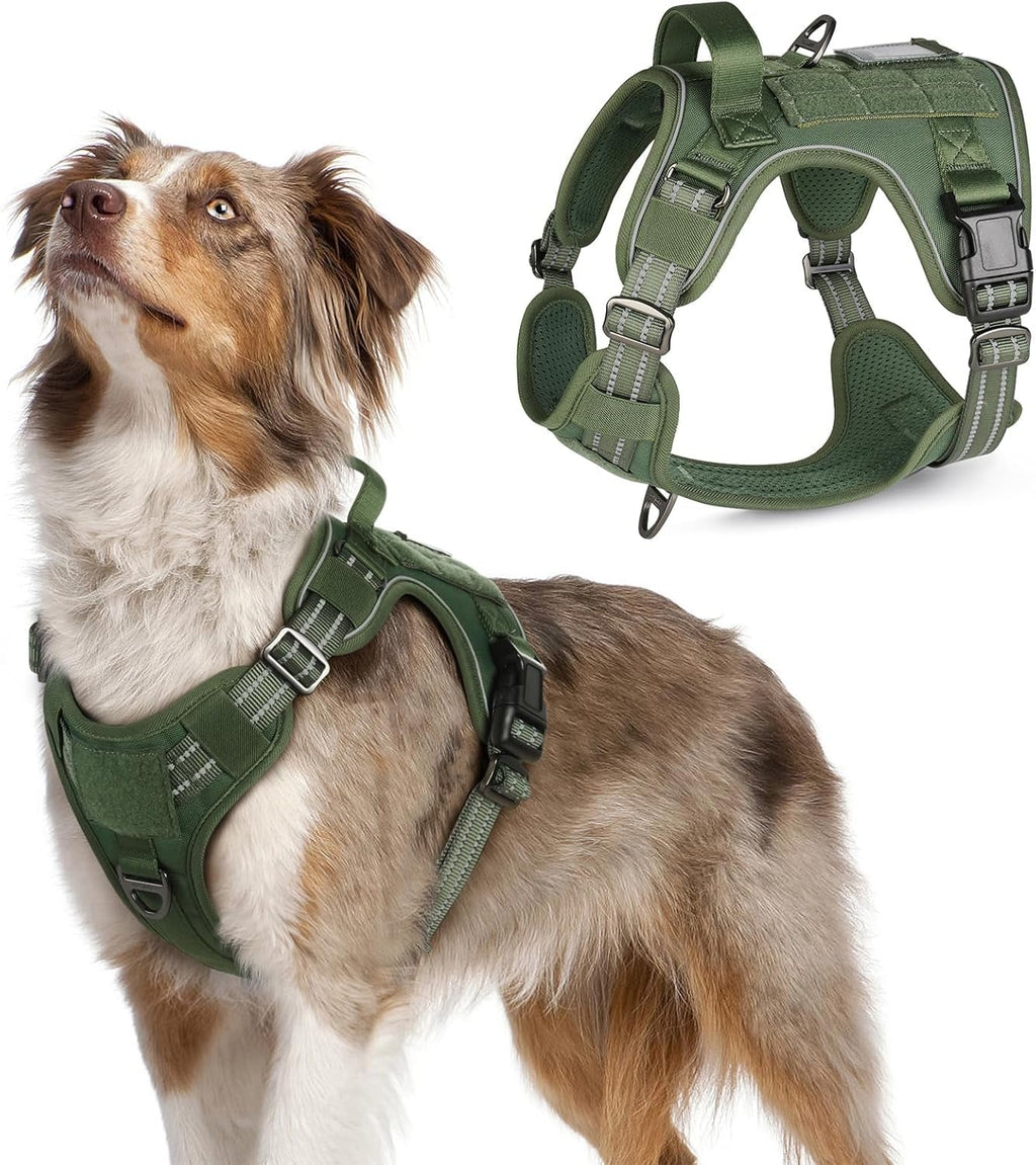 No-Pull Tactical Dog Harness MOLLE Vest for Medium & Large Dogs - Rustic Threads Farm