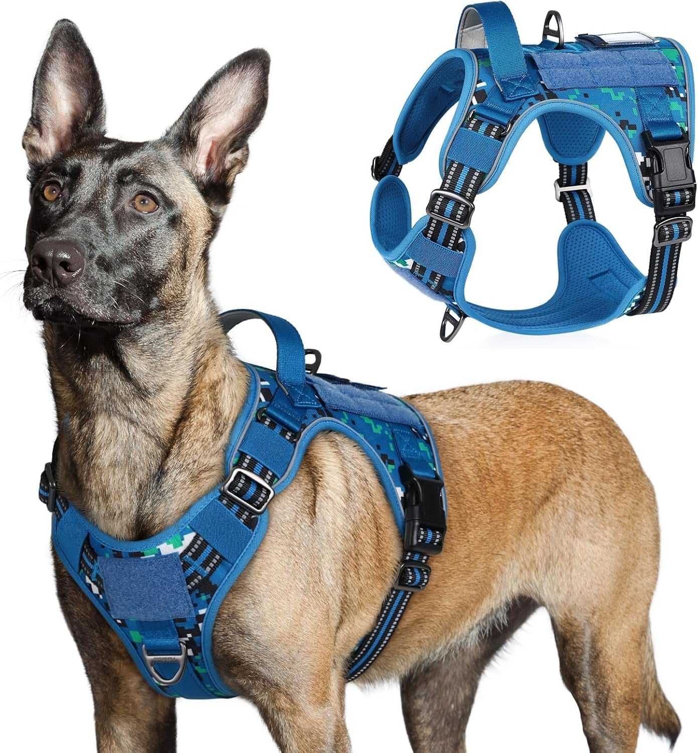 No-Pull Tactical Dog Harness MOLLE Vest for Medium & Large Dogs - Rustic Threads Farm