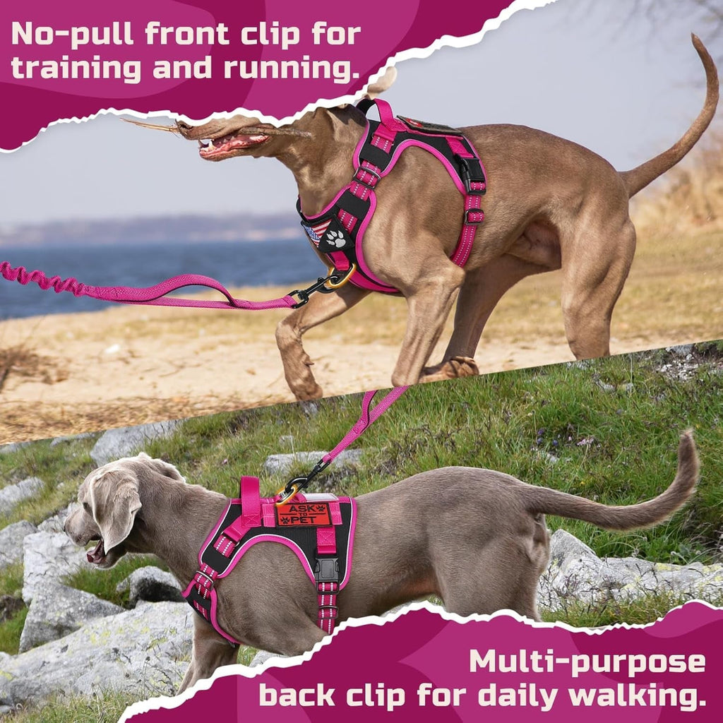 No-Pull Tactical Dog Harness MOLLE Vest for Medium & Large Dogs - Rustic Threads Farm