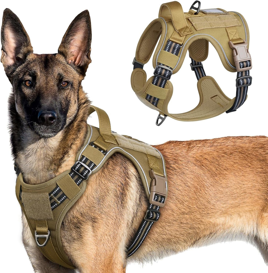 No-Pull Tactical Dog Harness MOLLE Vest for Medium & Large Dogs - Rustic Threads Farm