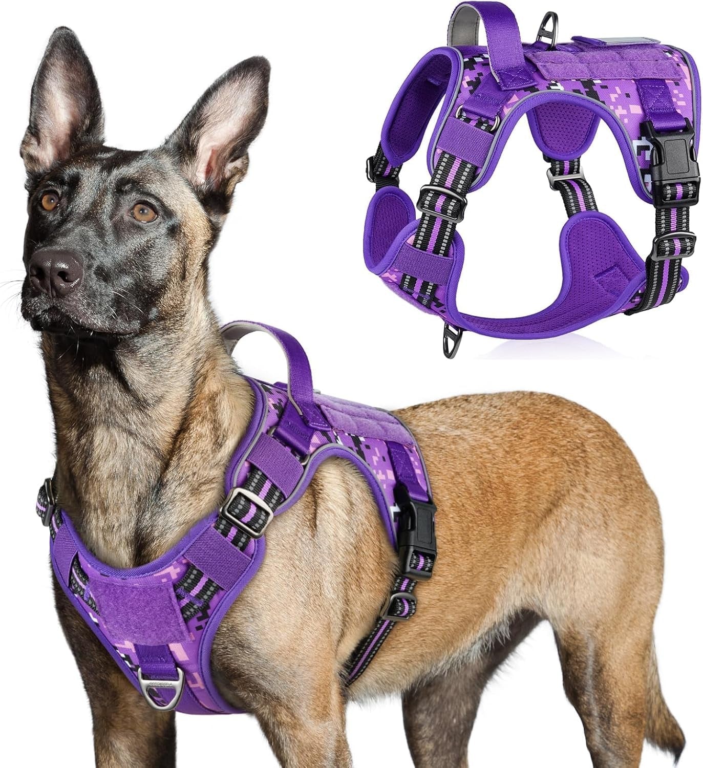 No-Pull Tactical Dog Harness MOLLE Vest for Medium & Large Dogs - Rustic Threads Farm