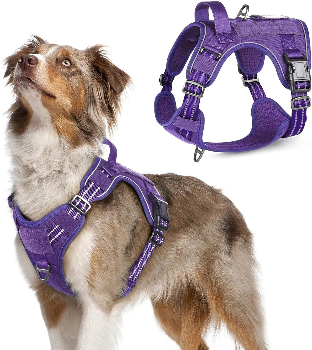 No-Pull Tactical Dog Harness MOLLE Vest for Medium & Large Dogs - Rustic Threads Farm