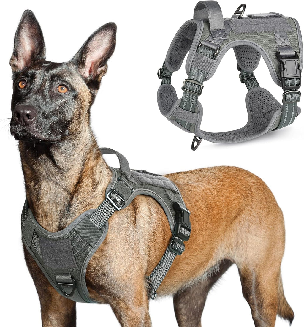 No-Pull Tactical Dog Harness MOLLE Vest for Medium & Large Dogs - Rustic Threads Farm