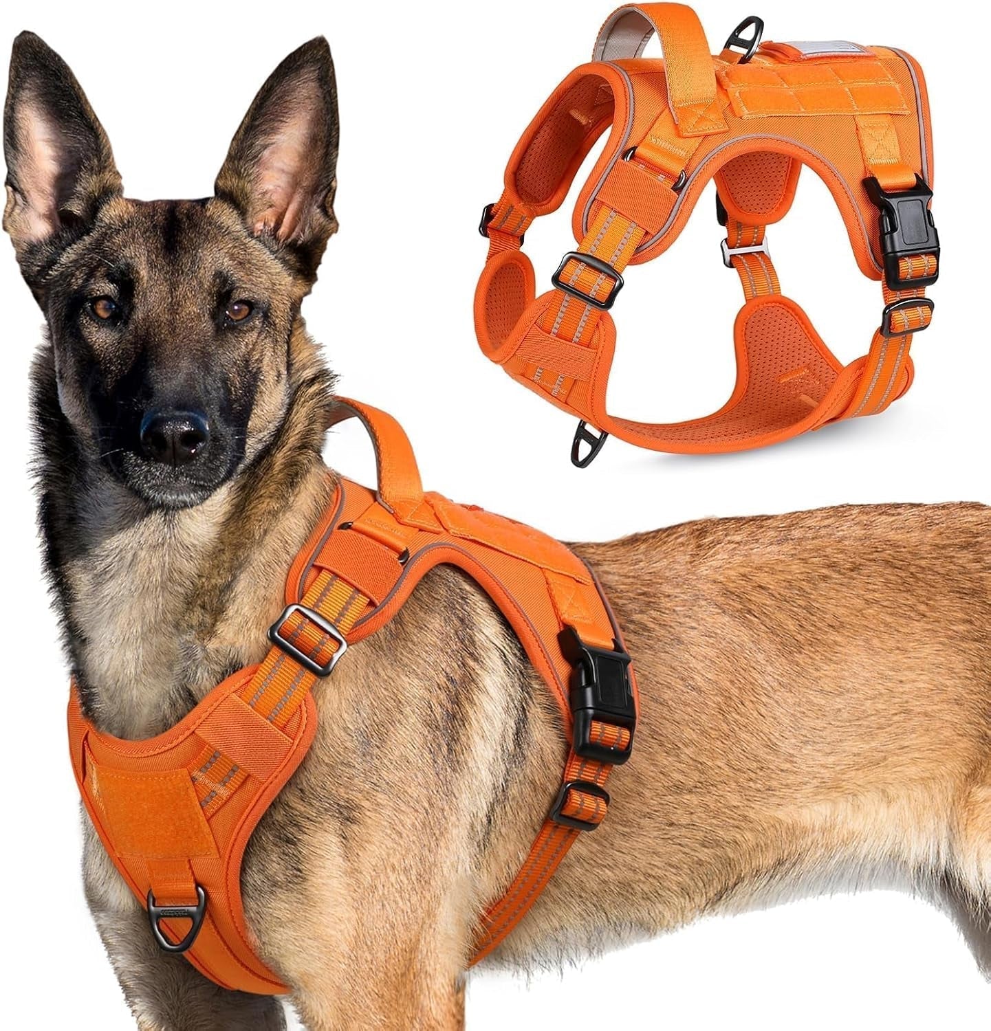 No-Pull Tactical Dog Harness MOLLE Vest for Medium & Large Dogs - Rustic Threads Farm