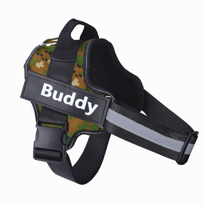 Personalized Dog Harness NO PULL Reflective Breathable Adjustable Pet Harness Vest For Small Large Dog Custom Patch Pet Supplies - Rustic Threads Farm