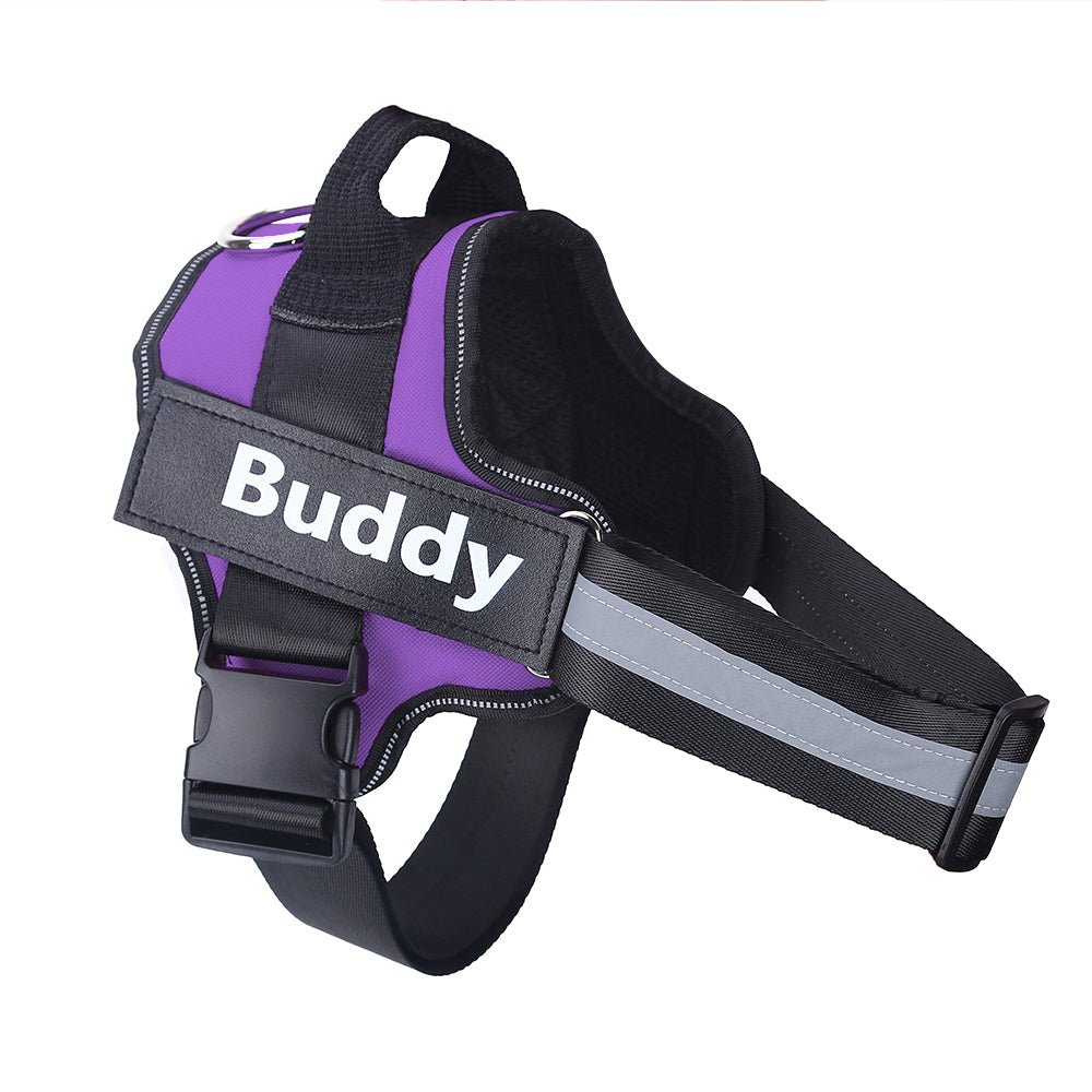 Personalized Dog Harness NO PULL Reflective Breathable Adjustable Pet Harness Vest For Small Large Dog Custom Patch Pet Supplies - Rustic Threads Farm