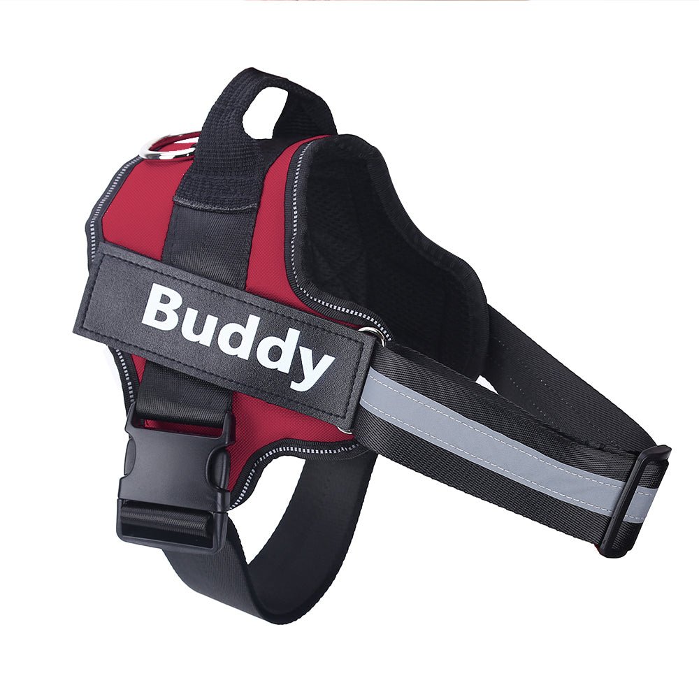 Personalized Dog Harness NO PULL Reflective Breathable Adjustable Pet Harness Vest For Small Large Dog Custom Patch Pet Supplies - Rustic Threads Farm
