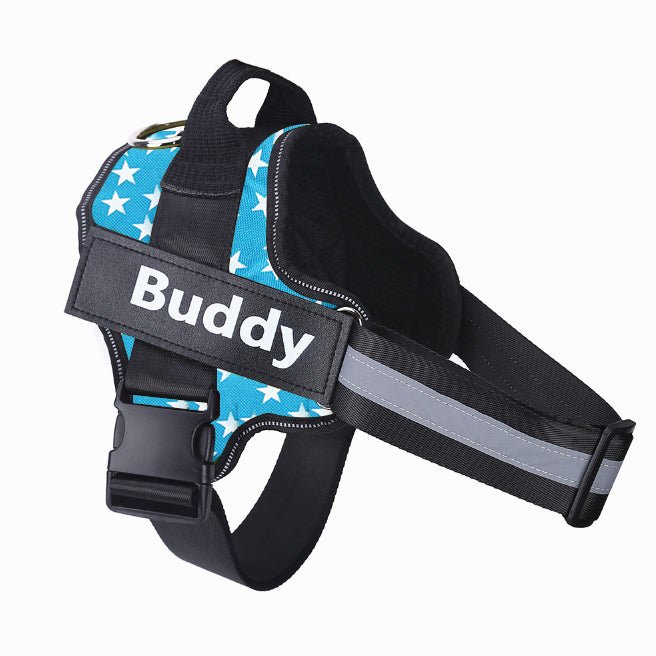 Personalized Dog Harness NO PULL Reflective Breathable Adjustable Pet Harness Vest For Small Large Dog Custom Patch Pet Supplies - Rustic Threads Farm