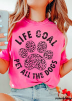 Pet All The Dogs Leopard Paw Tee *13 Colors (S-3X) - Rustic Threads Farm