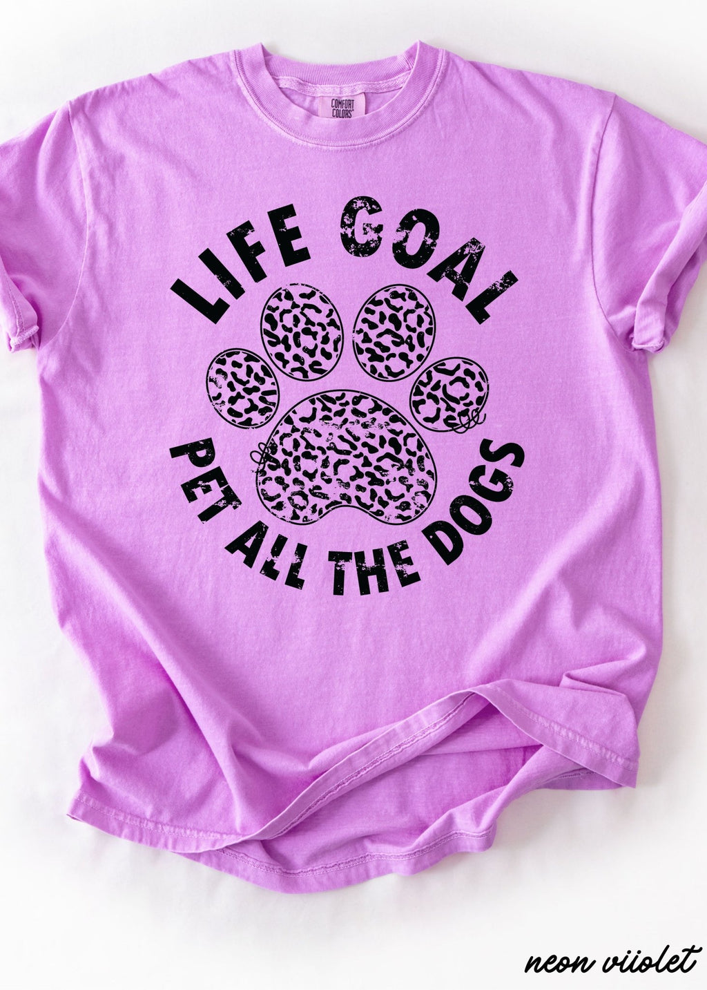 Pet All The Dogs Leopard Paw Tee *13 Colors (S-3X) - Rustic Threads Farm