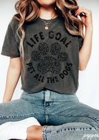 Pet All The Dogs Leopard Paw Tee *13 Colors (S-3X) - Rustic Threads Farm