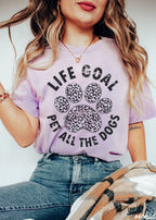 Pet All The Dogs Leopard Paw Tee *13 Colors (S-3X) - Rustic Threads Farm