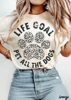Pet All The Dogs Leopard Paw Tee *13 Colors (S-3X) - Rustic Threads Farm