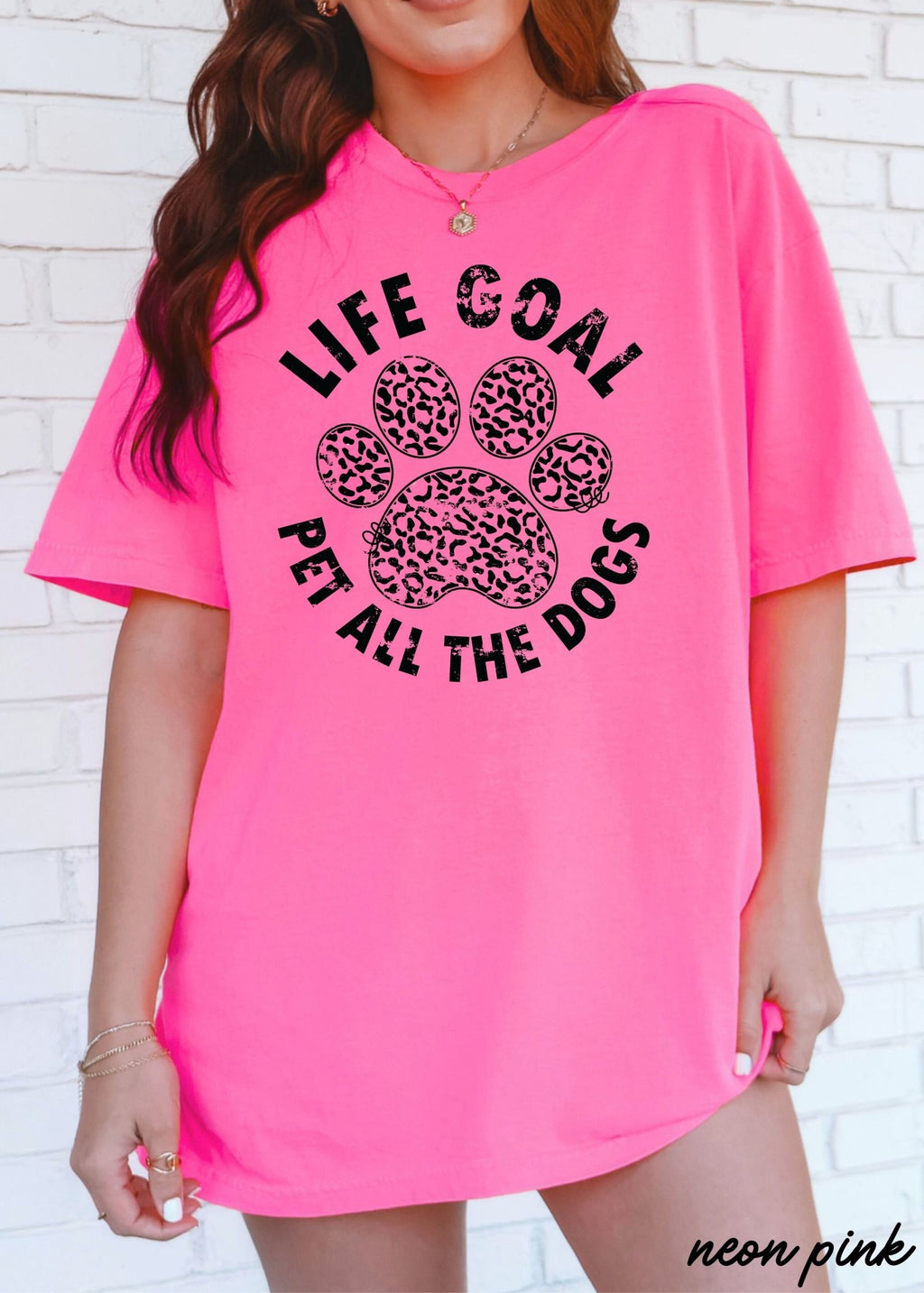 Pet All The Dogs Leopard Paw Tee *13 Colors (S-3X) - Rustic Threads Farm