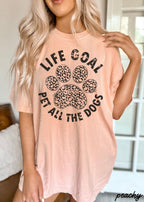 Pet All The Dogs Leopard Paw Tee *13 Colors (S-3X) - Rustic Threads Farm