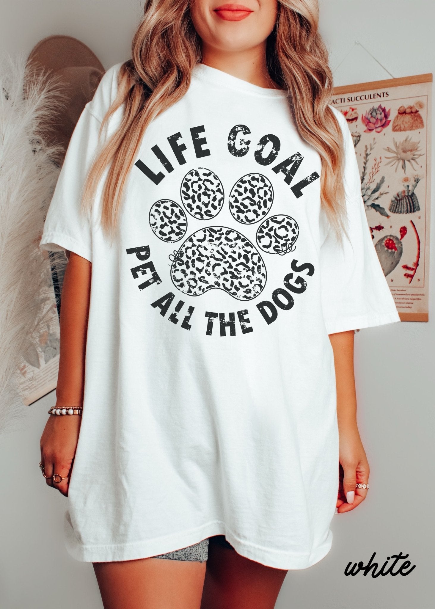 Pet All The Dogs Leopard Paw Tee *13 Colors (S-3X) - Rustic Threads Farm