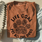 Pet All The Dogs Leopard Paw Tee *13 Colors (S-3X) - Rustic Threads Farm