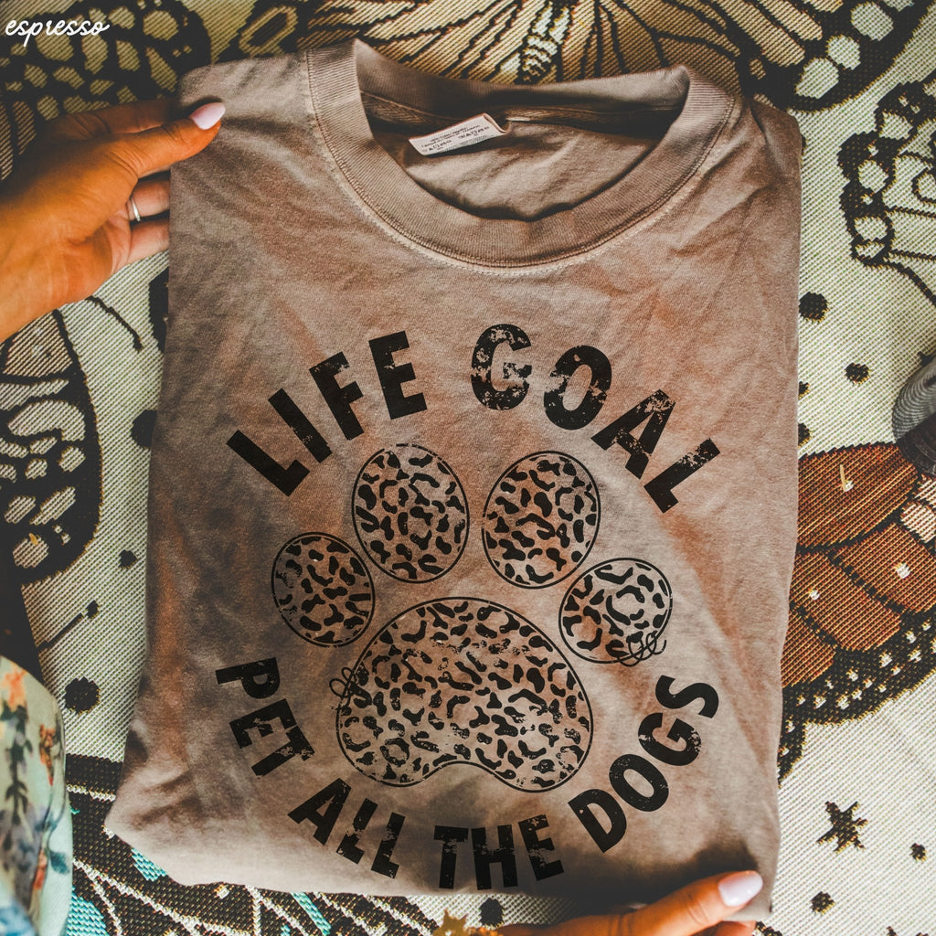 Pet All The Dogs Leopard Paw Tee *13 Colors (S-3X) - Rustic Threads Farm