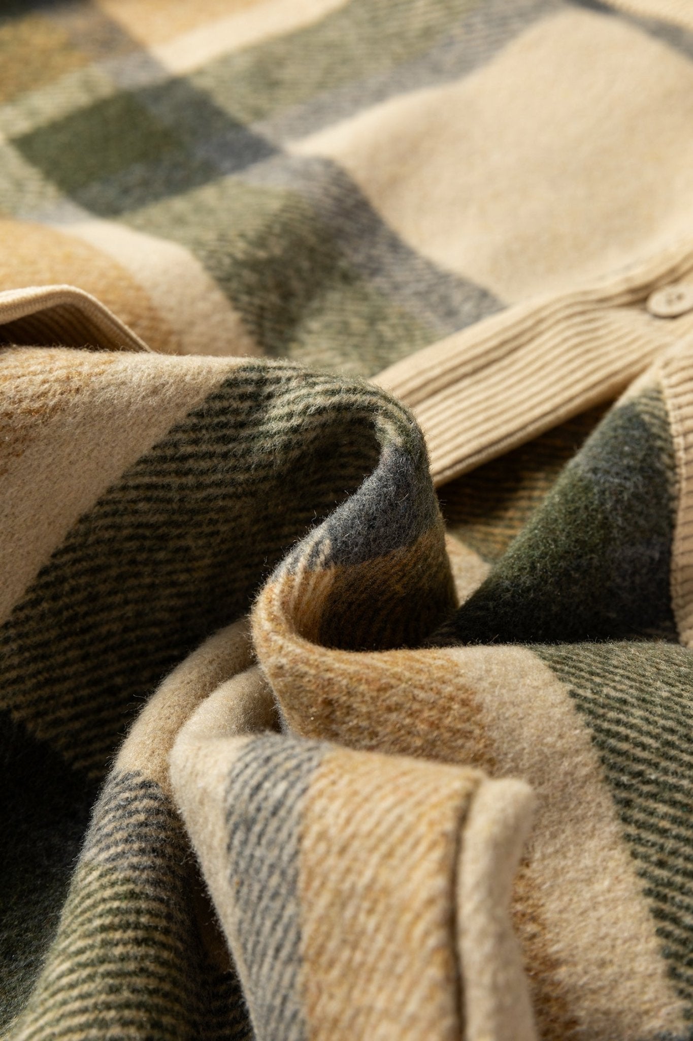 Plaid Corduroy Patchwork Chest Pocket Shacket - Rustic Threads Farm