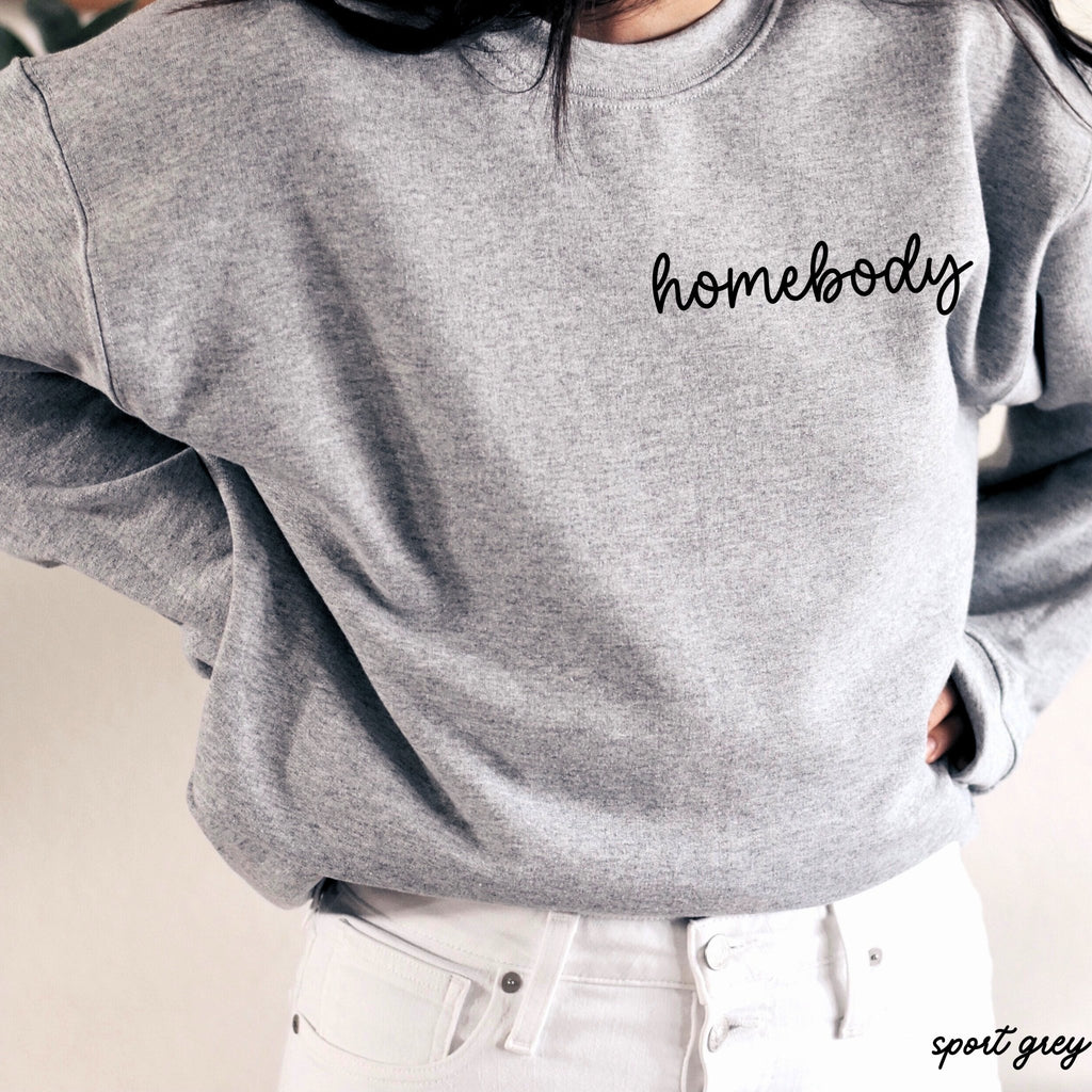 PRE-ORDER: Homebody Cursive Sweatshirt *6 Colors (S-3X) - Rustic Threads Farm