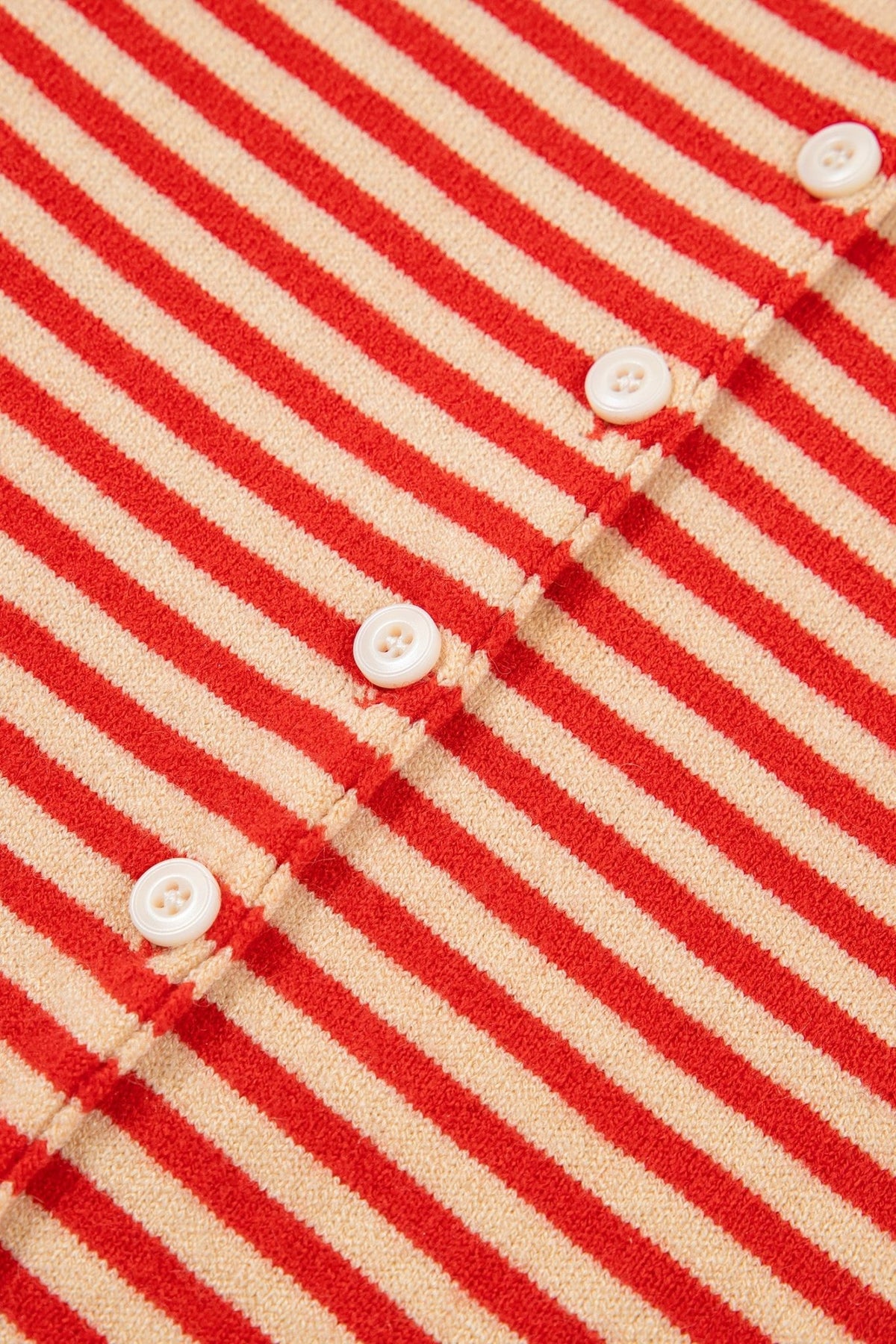 Stripe Button Collar Long Sleeve Knit Cardigan - Rustic Threads Farm