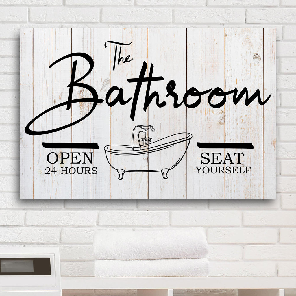The Bathroom Sign - Rustic Threads Farm