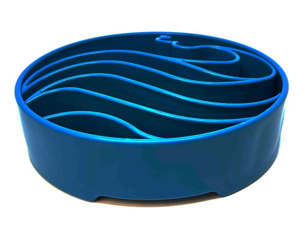 Wave eBowl Deep Slow Feeder Dog Bowl for Enrichment | Made in USA - Rustic Threads Farm
