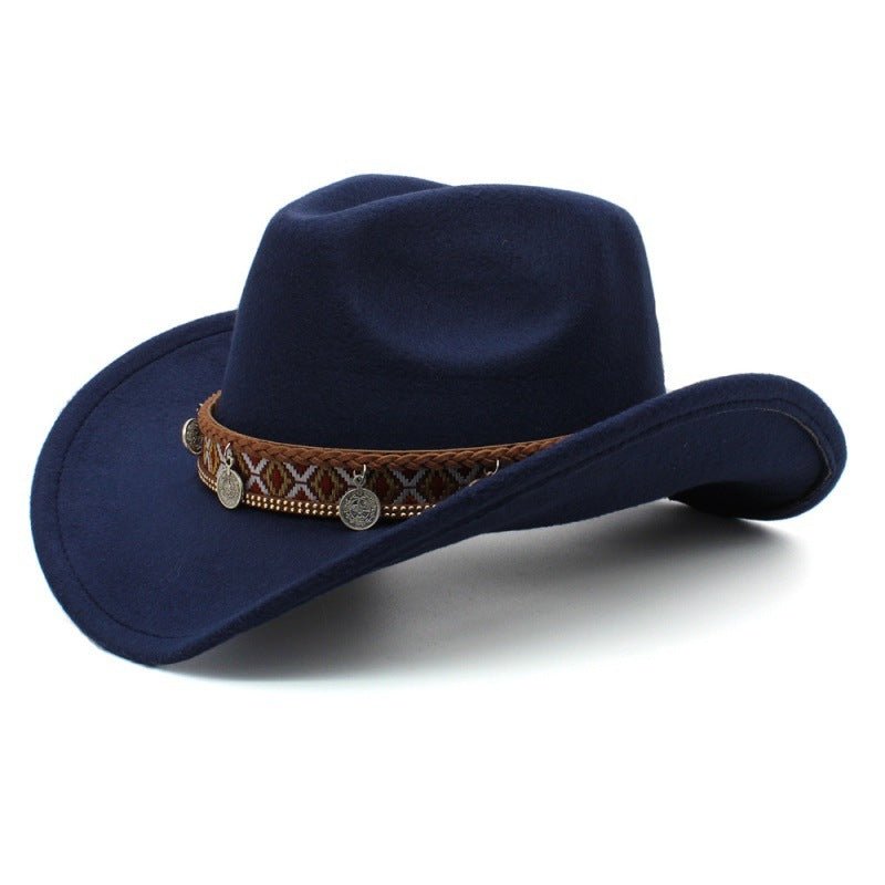 Western Charm Woolen Cowgirl Hat - Rustic Threads Farm