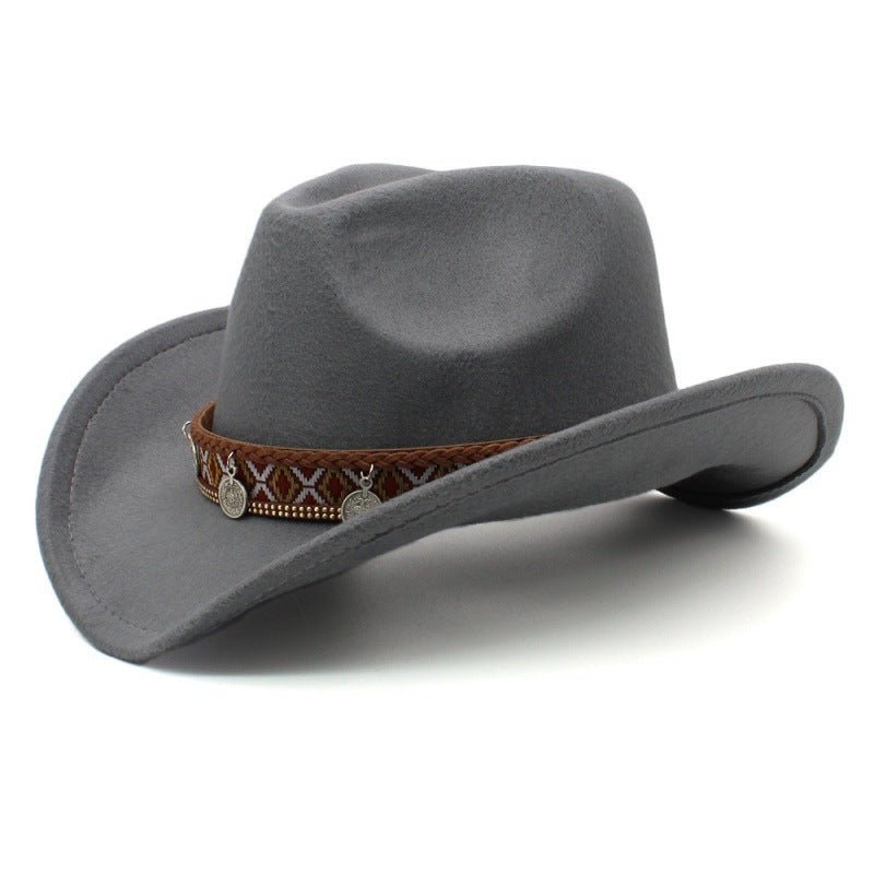 Western Charm Woolen Cowgirl Hat - Rustic Threads Farm
