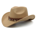 Western Charm Woolen Cowgirl Hat - Rustic Threads Farm