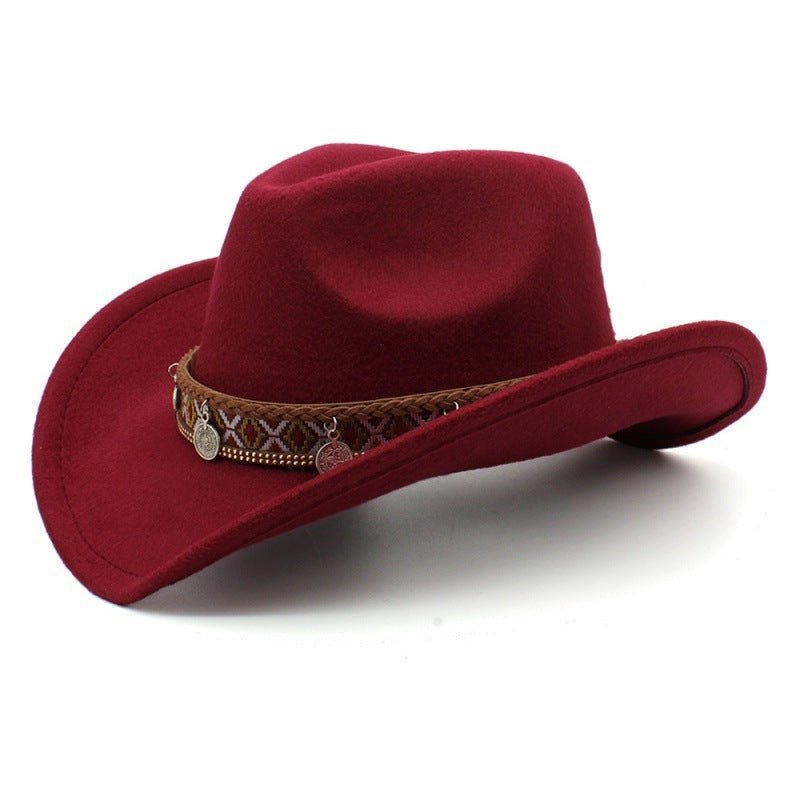 Western Charm Woolen Cowgirl Hat - Rustic Threads Farm