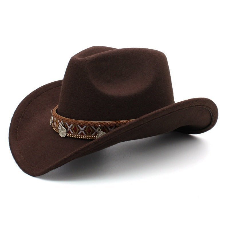 Western Charm Woolen Cowgirl Hat - Rustic Threads Farm