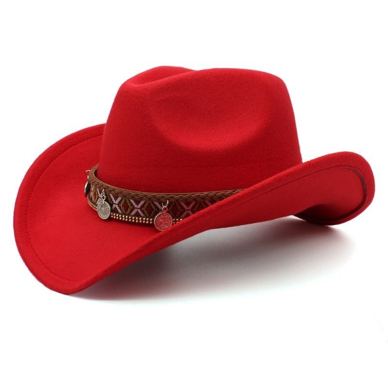 Western Charm Woolen Cowgirl Hat - Rustic Threads Farm